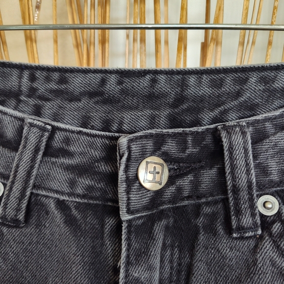 Ksubi skinny kickn Jeans in beat up black size 27 - Picture 4 of 10
